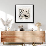 Shop Blotted II (Square) Art Print-Abstract, Black, Neutrals, PC, Square, View All-framed painted poster wall decor artwork