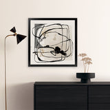 Shop Blotted II (Square) Art Print-Abstract, Black, Neutrals, PC, Square, View All-framed painted poster wall decor artwork