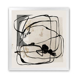 Shop Blotted II (Square) Art Print-Abstract, Black, Neutrals, PC, Square, View All-framed painted poster wall decor artwork