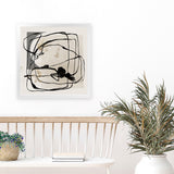 Shop Blotted II (Square) Art Print-Abstract, Black, Neutrals, PC, Square, View All-framed painted poster wall decor artwork