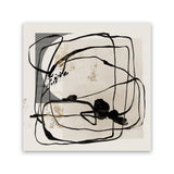 Shop Blotted II (Square) Canvas Art Print-Abstract, Black, Neutrals, PC, Square, View All-framed wall decor artwork