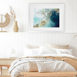 Shop Pomona Art Print-Abstract, Blue, Horizontal, PC, Rectangle, View All-framed painted poster wall decor artwork