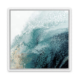 Shop Aisa Teal Version (Square) Canvas Art Print-Abstract, Blue, PC, Square, View All-framed wall decor artwork
