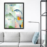Shop Palm City Canvas Art Print-Abstract, Green, PC, Portrait, Rectangle, View All-framed wall decor artwork