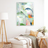 Shop Palm City Canvas Art Print-Abstract, Green, PC, Portrait, Rectangle, View All-framed wall decor artwork