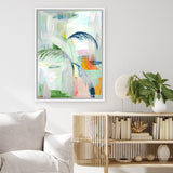 Shop Palm City Canvas Art Print-Abstract, Green, PC, Portrait, Rectangle, View All-framed wall decor artwork