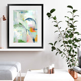 Shop Palm City Art Print-Abstract, Green, PC, Portrait, Rectangle, View All-framed painted poster wall decor artwork