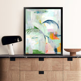 Shop Palm City Art Print-Abstract, Green, PC, Portrait, Rectangle, View All-framed painted poster wall decor artwork