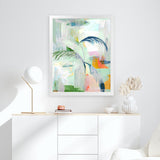 Shop Palm City Art Print-Abstract, Green, PC, Portrait, Rectangle, View All-framed painted poster wall decor artwork