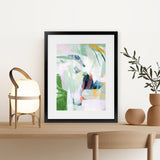 Shop Paradise Sunrise I Art Print-Abstract, Green, PC, Portrait, Rectangle, View All-framed painted poster wall decor artwork