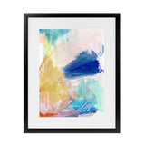 Shop Cha Cha I Art Print-Abstract, Blue, PC, Portrait, Rectangle, View All, Yellow-framed painted poster wall decor artwork