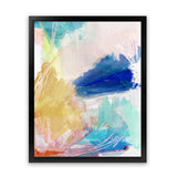 Shop Cha Cha I Art Print-Abstract, Blue, PC, Portrait, Rectangle, View All, Yellow-framed painted poster wall decor artwork