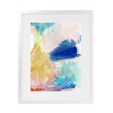 Shop Cha Cha I Art Print-Abstract, Blue, PC, Portrait, Rectangle, View All, Yellow-framed painted poster wall decor artwork