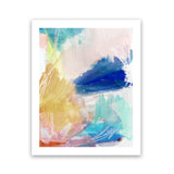 Shop Cha Cha I Art Print-Abstract, Blue, PC, Portrait, Rectangle, View All, Yellow-framed painted poster wall decor artwork
