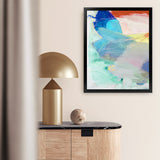 Shop Cha Cha II Art Print-Abstract, Blue, PC, Portrait, Rectangle, View All-framed painted poster wall decor artwork