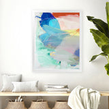 Shop Cha Cha II Art Print-Abstract, Blue, PC, Portrait, Rectangle, View All-framed painted poster wall decor artwork