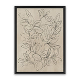 Shop Outlined Leaves II Canvas Art Print-Abstract, Brown, PC, Portrait, Rectangle, View All-framed wall decor artwork