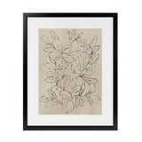 Shop Outlined Leaves II Art Print-Abstract, Brown, PC, Portrait, Rectangle, View All-framed painted poster wall decor artwork