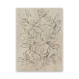 Shop Outlined Leaves II Canvas Art Print-Abstract, Brown, PC, Portrait, Rectangle, View All-framed wall decor artwork