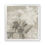 Shop Floral Lines I (Square) Art Print-Abstract, Neutrals, PC, Square, View All-framed painted poster wall decor artwork