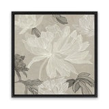 Shop Floral Lines II (Square) Canvas Art Print-Abstract, Neutrals, PC, Square, View All-framed wall decor artwork