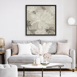 Shop Floral Lines II (Square) Canvas Art Print-Abstract, Neutrals, PC, Square, View All-framed wall decor artwork