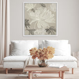 Shop Floral Lines II (Square) Canvas Art Print-Abstract, Neutrals, PC, Square, View All-framed wall decor artwork