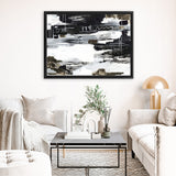 Shop Balancing Blue Canvas Art Print-Abstract, Black, Horizontal, Landscape, PC, Rectangle, View All-framed wall decor artwork