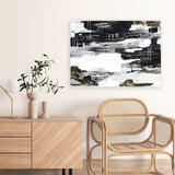 Shop Balancing Blue Canvas Art Print-Abstract, Black, Horizontal, Landscape, PC, Rectangle, View All-framed wall decor artwork