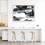 Shop Balancing Blue Canvas Art Print-Abstract, Black, Horizontal, Landscape, PC, Rectangle, View All-framed wall decor artwork