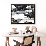 Shop Balancing Blue Art Print-Abstract, Black, Horizontal, Landscape, PC, Rectangle, View All-framed painted poster wall decor artwork