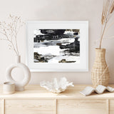 Shop Balancing Blue Art Print-Abstract, Black, Horizontal, Landscape, PC, Rectangle, View All-framed painted poster wall decor artwork