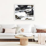 Shop Balancing Blue Art Print-Abstract, Black, Horizontal, Landscape, PC, Rectangle, View All-framed painted poster wall decor artwork