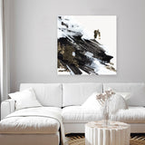 Shop Motion Waves (Square) Canvas Art Print-Abstract, Black, PC, Square, View All, White-framed wall decor artwork