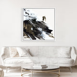 Shop Motion Waves (Square) Canvas Art Print-Abstract, Black, PC, Square, View All, White-framed wall decor artwork