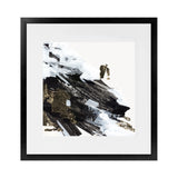 Shop Motion Waves (Square) Art Print-Abstract, Black, PC, Square, View All, White-framed painted poster wall decor artwork