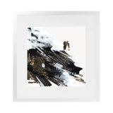 Shop Motion Waves (Square) Art Print-Abstract, Black, PC, Square, View All, White-framed painted poster wall decor artwork