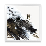 Shop Motion Waves (Square) Art Print-Abstract, Black, PC, Square, View All, White-framed painted poster wall decor artwork