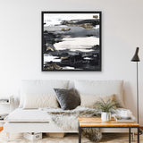 Shop Calm Noise (Square) Canvas Art Print-Abstract, Black, PC, Square, View All-framed wall decor artwork