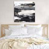 Shop Calm Noise (Square) Canvas Art Print-Abstract, Black, PC, Square, View All-framed wall decor artwork