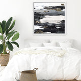 Shop Calm Noise (Square) Canvas Art Print-Abstract, Black, PC, Square, View All-framed wall decor artwork