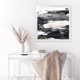 Shop Calm Noise (Square) Art Print-Abstract, Black, PC, Square, View All-framed painted poster wall decor artwork