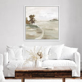 Shop Morning Crisp II (Square) Canvas Art Print-Abstract, Green, Neutrals, PC, Square, View All-framed wall decor artwork