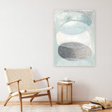 Shop Blue Approach Canvas Art Print-Abstract, Blue, PC, Portrait, Rectangle, View All-framed wall decor artwork