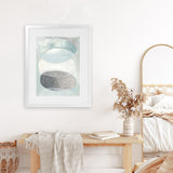 Shop Blue Approach Art Print-Abstract, Blue, PC, Portrait, Rectangle, View All-framed painted poster wall decor artwork