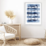 Shop Stitched Together I Canvas Art Print-Abstract, Blue, PC, Portrait, Rectangle, View All-framed wall decor artwork