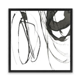 Shop Black Streaks I (Square) Canvas Art Print-Abstract, Black, PC, Square, View All, White-framed wall decor artwork