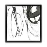 Shop Black Streaks I (Square) Art Print-Abstract, Black, PC, Square, View All, White-framed painted poster wall decor artwork