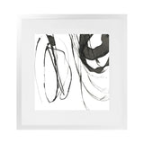 Shop Black Streaks I (Square) Art Print-Abstract, Black, PC, Square, View All, White-framed painted poster wall decor artwork