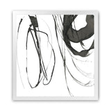 Shop Black Streaks I (Square) Art Print-Abstract, Black, PC, Square, View All, White-framed painted poster wall decor artwork